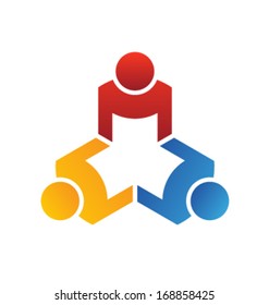 Vector Teamwork Siting 3