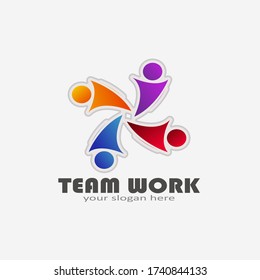 Vector Teamwork, 4 Gruppe von Menschen.