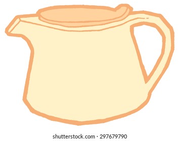 Vector teapot - hand drawing illustration