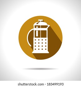 Vector teapot icon. Eps10