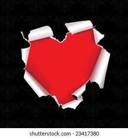 Vector Tear Paper Heart