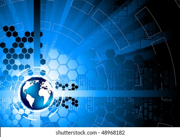 Vector tech background; clip-art