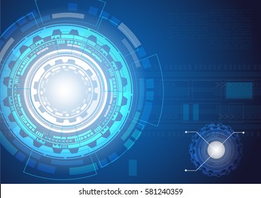 Vector tech circle  and technology background