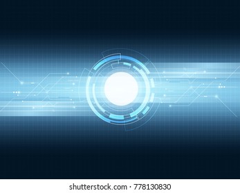 Vector tech circle and technology background, Abstract technology background Hi-tech communication concept futuristic digital innovation background.

