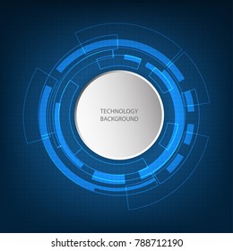 Vector tech circle and technology background, Abstract technology background Hi-tech communication concept futuristic digital innovation background.