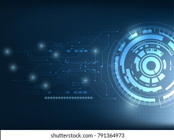 Vector tech circle and technology background, Abstract technology background Hi-tech communication concept futuristic digital innovation background.