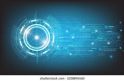 vector tech circle and technology background,digital business.