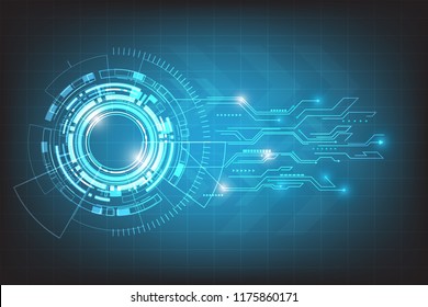 vector tech circle and technology background,digital business.