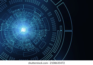 vector tech circle and technology background,digital business.