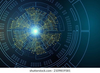 vector tech circle and technology background,digital business.