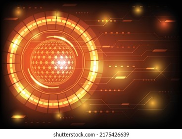 vector tech circle and technology background,digital business.