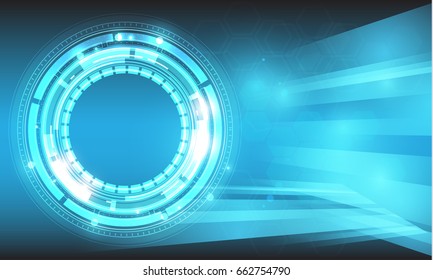 vector tech circle and technology background,digital business.