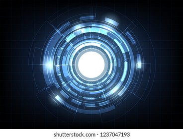 Vector tech circle and technology digital business using as background and wallpaper.