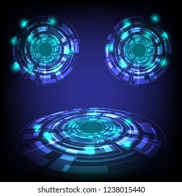 Vector tech circle and technology digital business using as background and wallpaper.