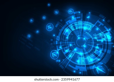 Vector tech circuit hi-tech commucation futuristic technology concept.