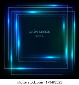 Vector Tech Design Glowing Frame