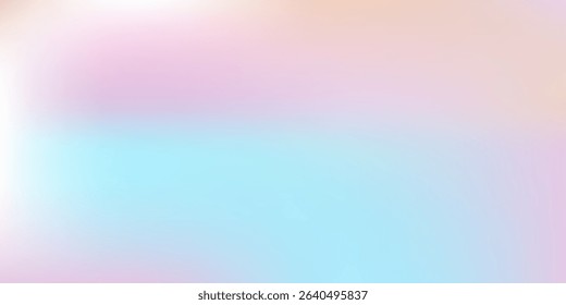 Vector tech gradient background. Rainbow color futuristic technology bg. Horizontal fantasy banner. Fluid unicorn banner. Blue pink twisted hologram backdrop. Colorful liquid texture background