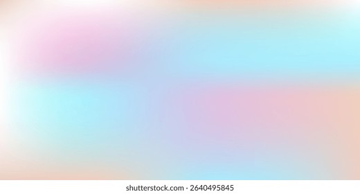Vector tech gradient background. Rainbow color futuristic technology bg. Horizontal fantasy banner. Fluid unicorn banner. Blue pink twisted hologram backdrop. Colorful liquid texture background