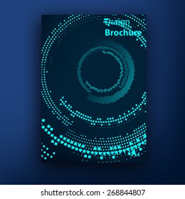 Vector tech matrix brochure / booklet cover design templates collection A4