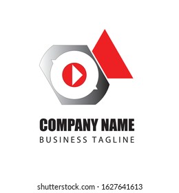 Vector of tech online video sign icon