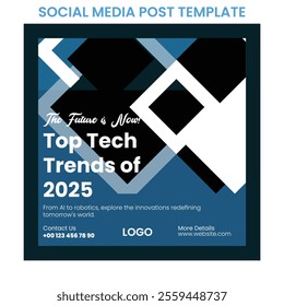 Vector Tech Social Media Post template.