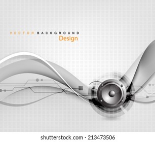 Vector Tech Wavy Background