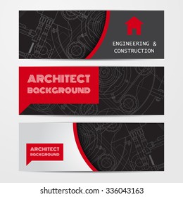 Vector technical blueprint of  mechanism. Engineer illustration. Set of corporate identity templates. Vector illustration. Eps10