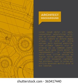 Vector technical blueprint of  mechanism. Engineer illustration. Set of corporate identity templates. Vector illustration. Eps10