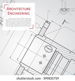 Vector technical blueprint of  mechanism. Engineer illustration