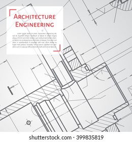 Vector technical blueprint of  mechanism. Engineer illustration