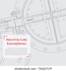 Vector technical blueprint of mechanism. Engineer illustration