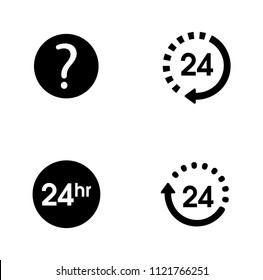 Vector technical customer center and service support icons set - communication icons. helpline or hotline assistant