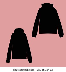  Vector technical sketch. Mockup template.Long Sleeve with Stand Up Collar fleece jersey sweatshirt Jacket Technical Fashion flat sketch Vector illustration template Mock up Cad.