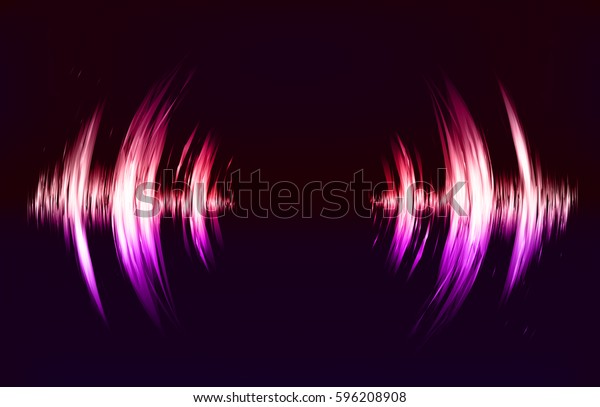Vector techno background with crcular sound\
vibration. Resonance. Pulse.\
cardiogram