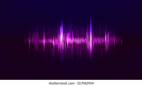 Vector techno background with vibration sound. Resonance. Pulse. cardiogram