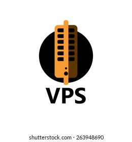 Vector technologic icon - VPS yellow