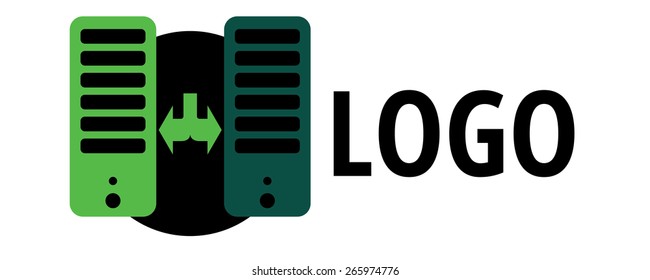 Vector technologic logotype green