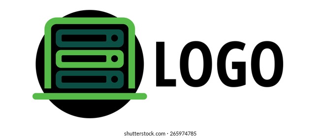 Vector technologic logotype green