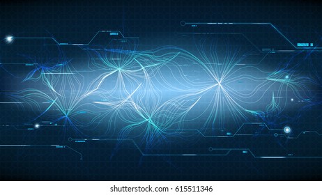 Vector technological flower background design