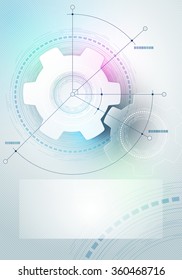 Vector technological infographic layout design. Elements are layered separately in vector file.