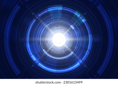 fondo futurista del túnel de luz tecnológica vectorial