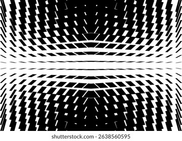Vector technological pattern of abstract black pixels on a white background. Digital design element. Black and white vector background. For covers, posters, advertising. Flow of clusters