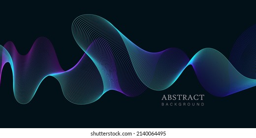 Vector technology abstract background with dynamic amorphous vector flowing gradient particle water curve waves and modern lines. Retro futurism geometric, cyberpunk.