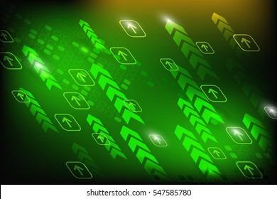 vector technology abstract  background green