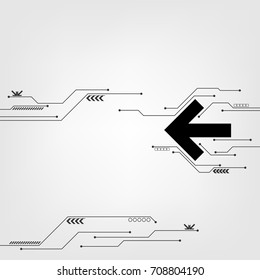 Vector technology arrow design.