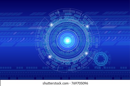 Abstract Blue Circle Technology Background Technology: vector de stock ...