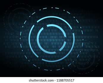 Vector technology background Abstract Hud design dark blue illustration