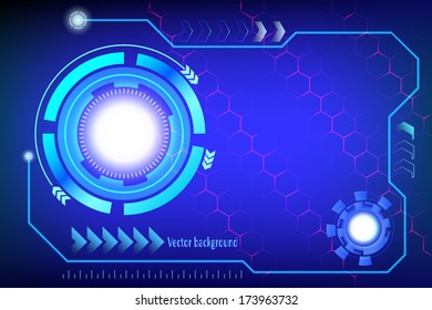 Vector Technology background blue