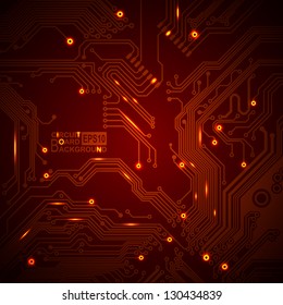 Vector technology background with elements of a circuit board
