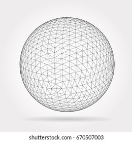 vector technology background with lines connected, polygonal wireframe object with transparency effect. Abstract faceted element for use as design structure on communication technology theme
